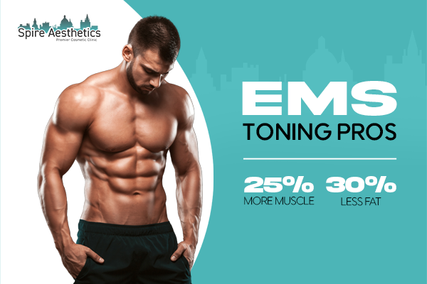 image of man with benefits of EMS toning pros treatment to help combat weight gain Scotland