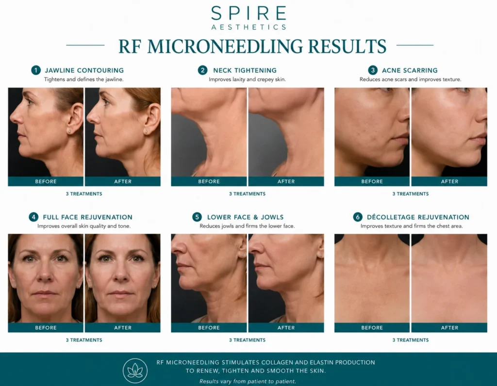 RF Microneedling Skin tightening Scotland results