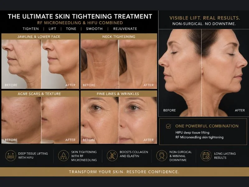 Results of combined treatment for the ultimate skin tightening treatment Scotland
